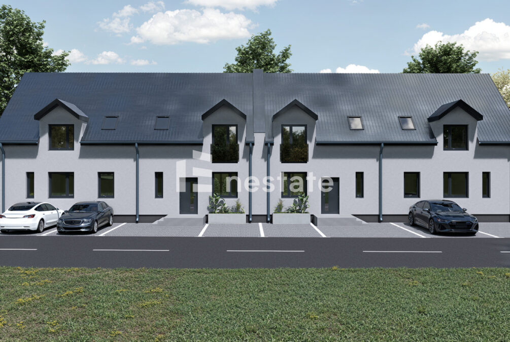 Nowoczesny bliźniak 82 m² z ogródkiem i parkingiem